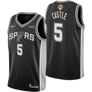 Stephon Castle San Antonio Spurs 2026 Finals Patch Icon Jersey - Stitched Edition