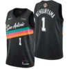 Victor Wembanyama Black Spurs 2026 Finals Patch City Edition Sewn Down Jersey