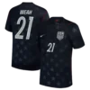 Timothy Weah USMNT 2026 Away Stadium Jersey - Blue