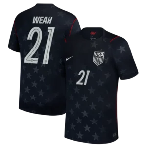 Timothy Weah USMNT 2026 Away Stadium Jersey - Blue