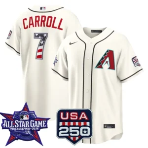 Corbin Carroll Arizona Diamondbacks 2026 All-Star Stars & Stripes Cream Stadium Stitched Jersey
