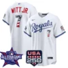 Bobby Witt Jr. Kansas City Royals 2026 All-Star Stars & Stripes White Stadium Stitched Jersey