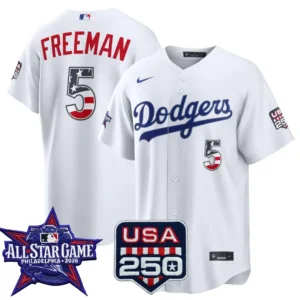 Freddie Freeman Los Angeles Dodgers 2026 All-Star Stars & Stripes White Stadium Stitched Jersey