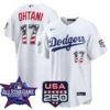 Shohei Ohtani Los Angeles Dodgers 2026 All-Star Stars & Stripes White Stadium Stitched Jersey