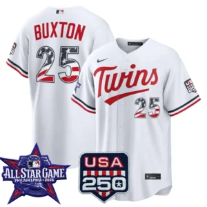 Byron Buxton Minnesota Twins 2026 All-Star Stars & Stripes White Stadium Stitched Jersey