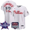Kyle Schwarber Philadelphia Phillies 2026 All-Star Stars & Stripes White Stadium Stitched Jersey