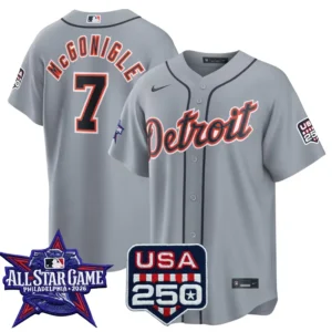Kevin McGonigle Detroit Tigers 2026 All-Star Game Gray Stitched Jersey