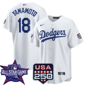 Yoshinobu Yamamoto Los Angeles Dodgers 2026 All-Star Game White Stitched Jersey