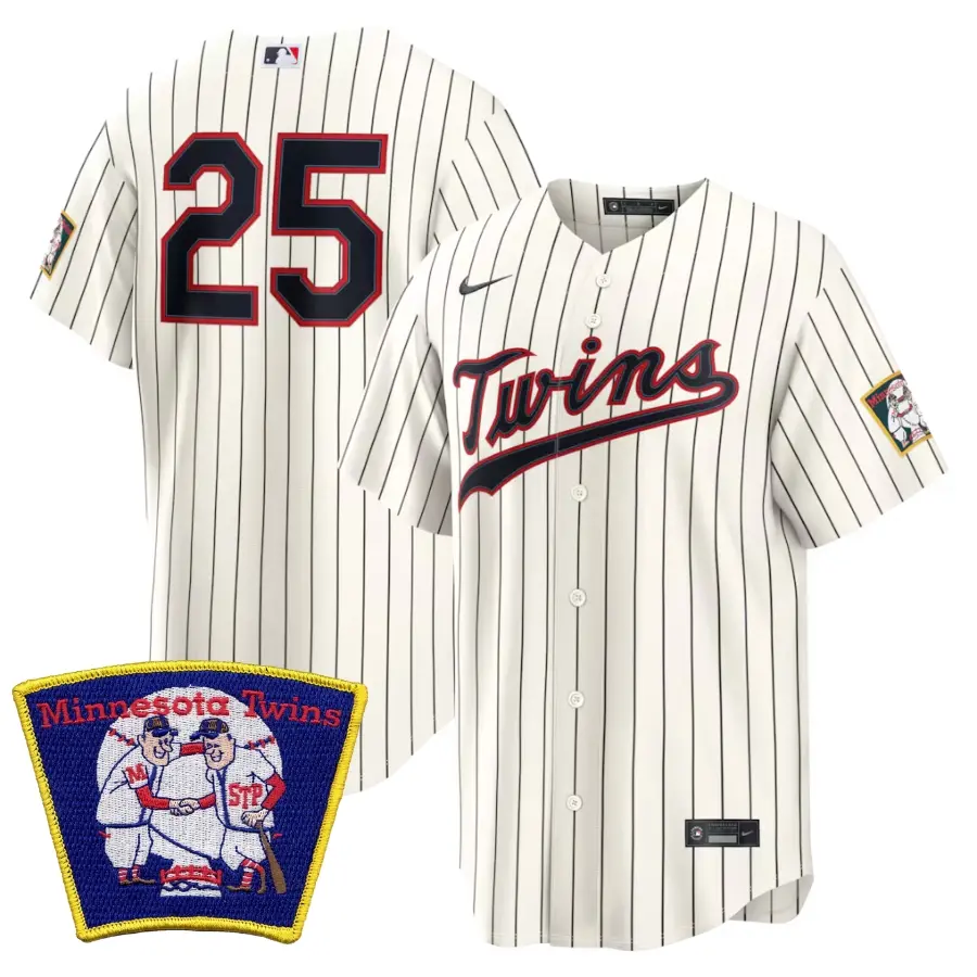 Minnesota Twins Byron Buxton Cream 2026 Field of Dreams Stadium Stitched Jersey 1 Minnesota Twins Byron Buxton Cream 2026 Field of Dreams Stadium Stitched Jersey