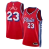 Lebron James Philadelphia 76ers Statement Edition Stitched Jersey - Red