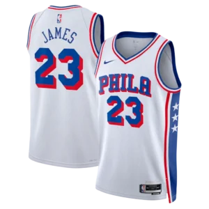 Lebron James Philadelphia 76ers Association Edition Stitched Jersey - White